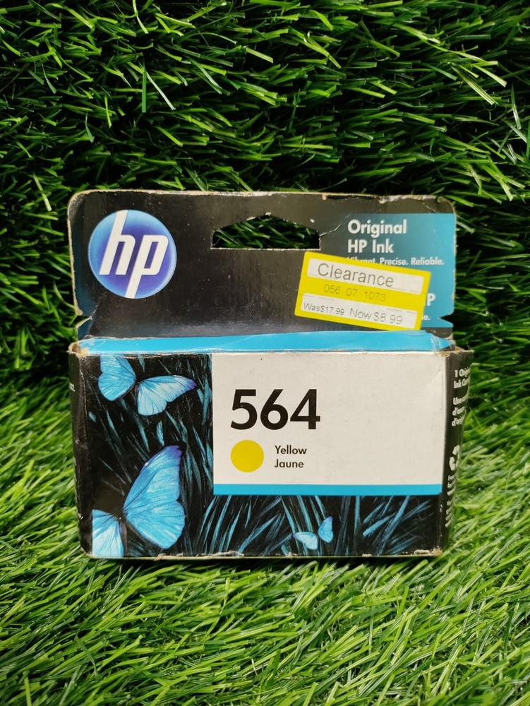 HP 564 YELLOW Ink Cartridge - GENUINE OEM NEW SEALED