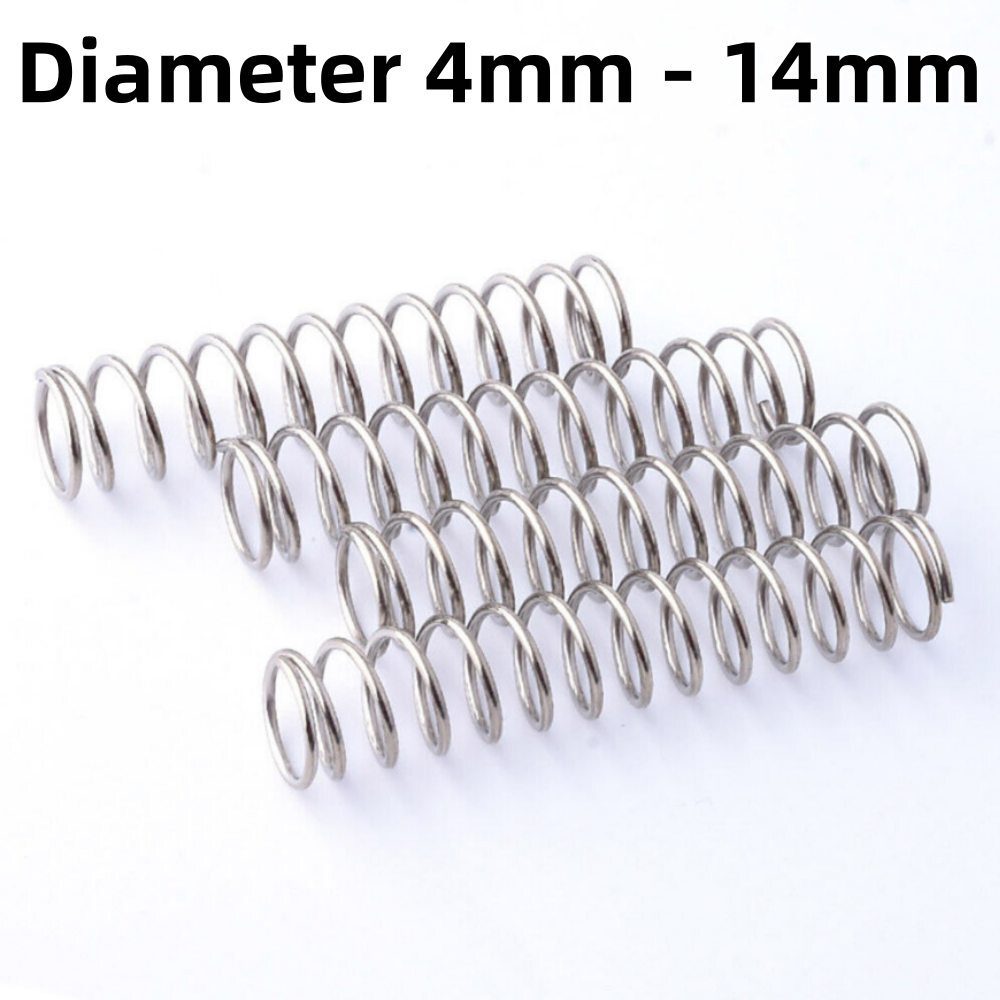 4mm to 14mm Stainless Steel Compression Springs 0.7mm 0.8mm Wire Diameter