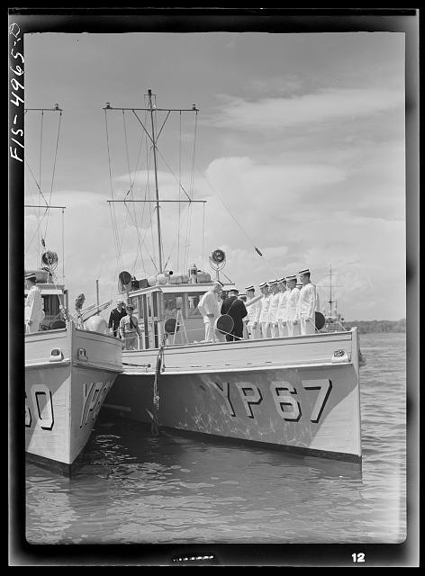 Annapolis Maryland 1942 U.S. Naval Academy Midshipmen on Training Craft