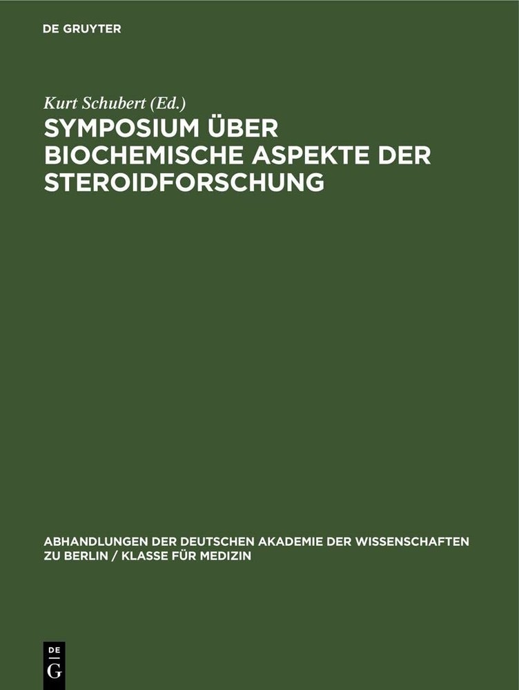 Symposium Über Biochemische Aspekte Der Steroidforschung (Hardback)Another great item from Rarewaves USA | Free delivery!