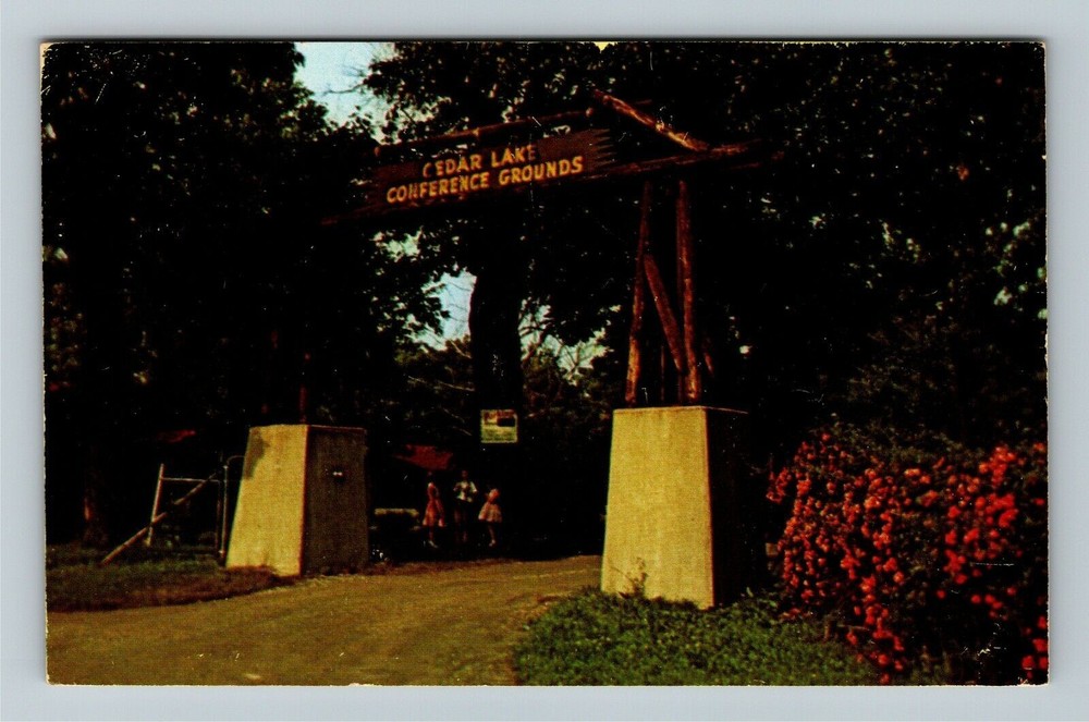 South Gate IN Indiana Rest A While Cedar Lake Conference c1965 Vintage Postcard