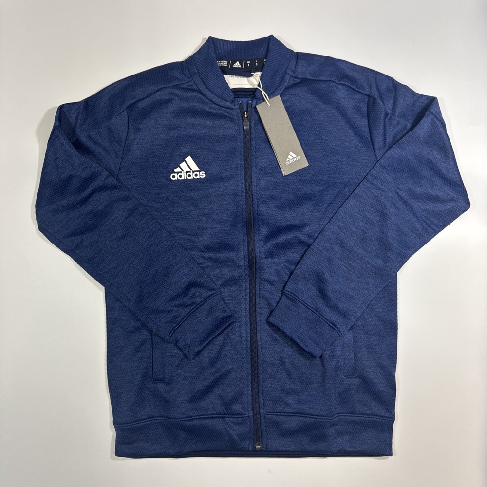 Adidas Women’s TI Bomber Jacket Blue Full Zip CY7331 Size Small Collegiate Track