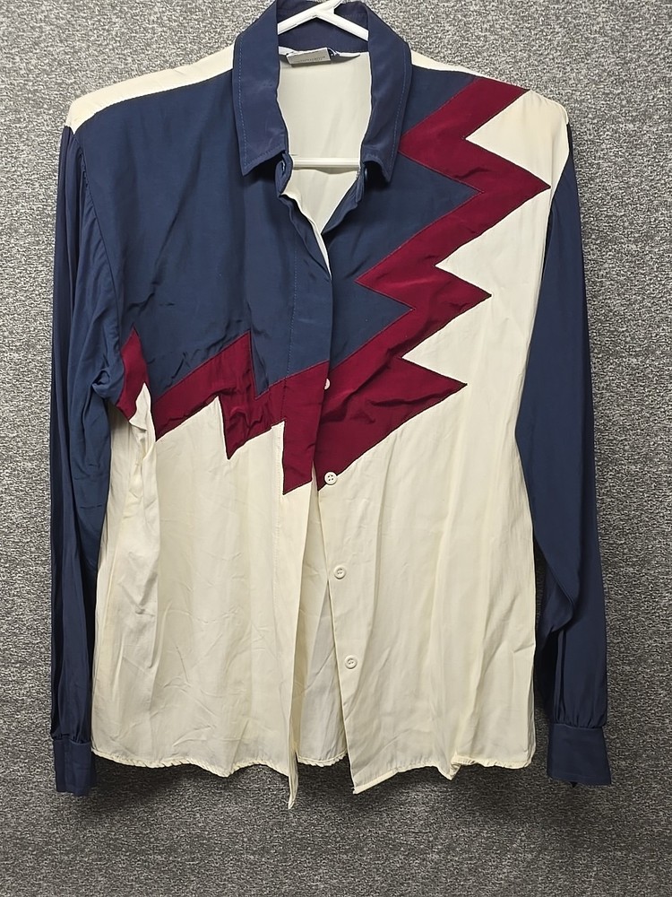 Vintage Roper Western Shirt Womens, Shoulder Pads M Button Down LS Cowgirl USA