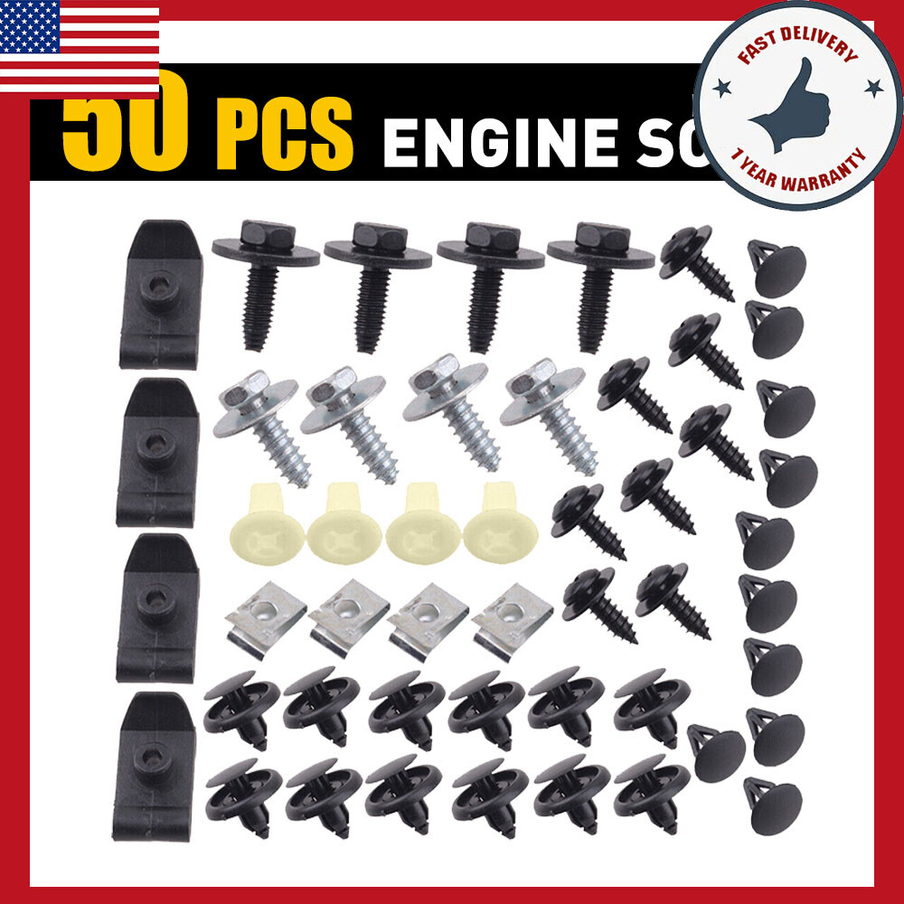 50PC Under Clips Cover Underbody Engine Mudguard Screw Shield FIT Toyota Lexus