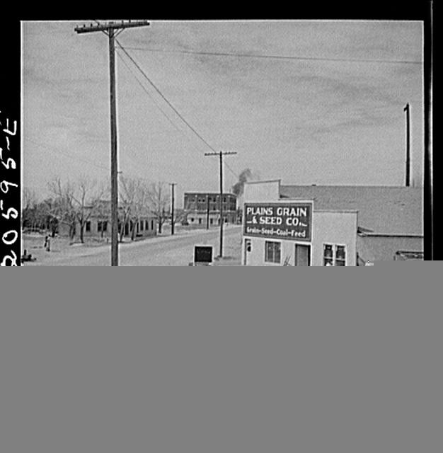 Farwell, Topeka and Santa Fe, Texas. Going through the town on the Atchison