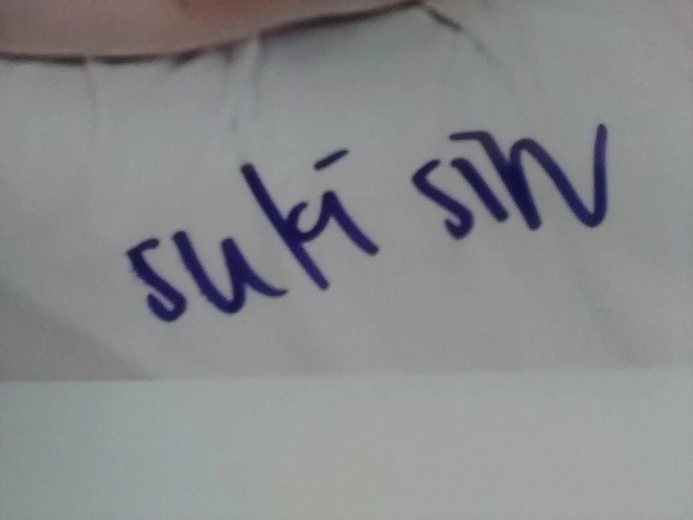 rare Suki Sin hand signed 8x10 color photo of Adult Asian Model