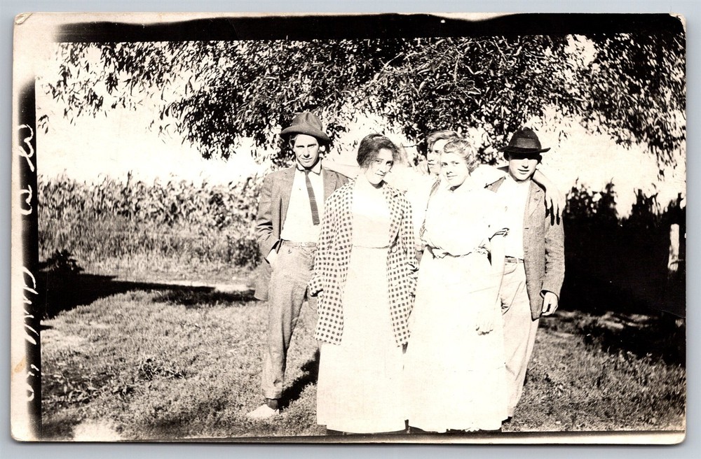 RPPC Dad's Friends Group Photo C1920s Real Photo Postcard AB18