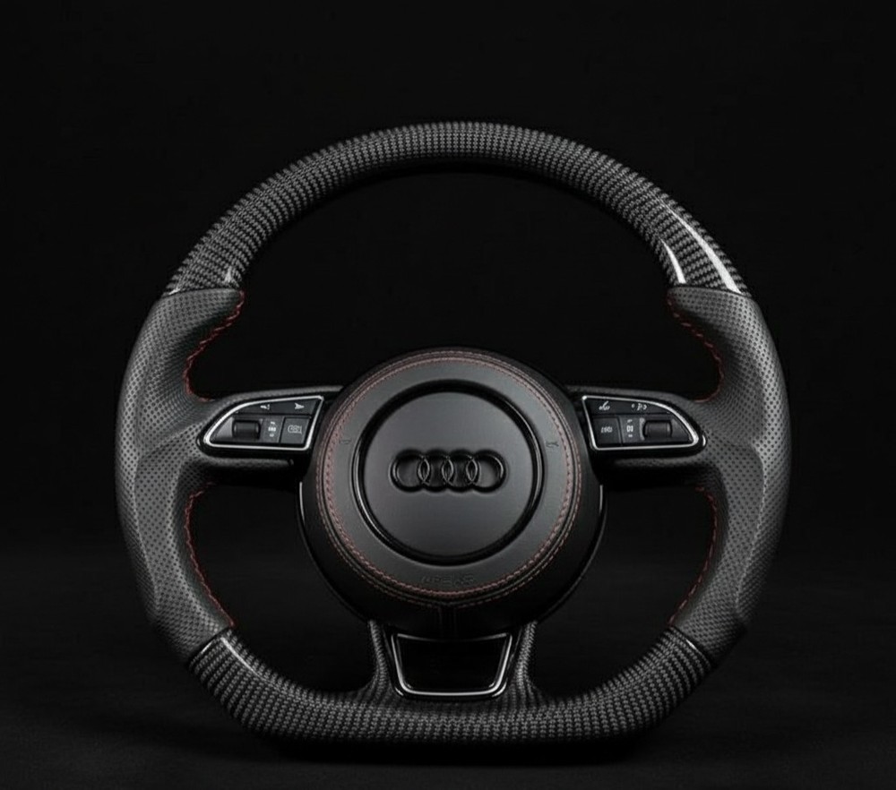 Audi Carbon Fiber STEERINGWHEEL OEM UPGRADE A1 ,A3 ,A4 A5 ,A6, C7,  A7 ,A8