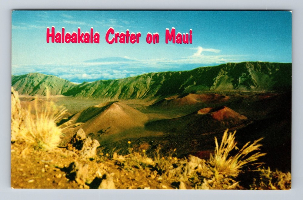 Maui HI-Hawaii, Haleakala Crater, Antique, Vintage Postcard