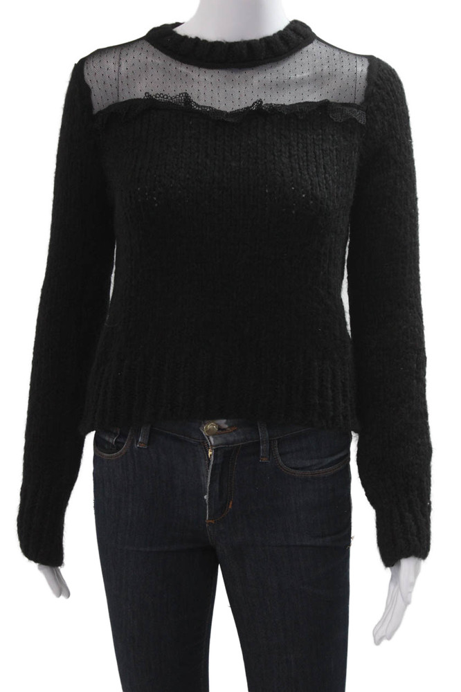 Zara Unisex Black Pullover Sweater Crew Neck Long Sleeve Size SFree Shipping in US $100+ Orders | $6.95 Orders Below