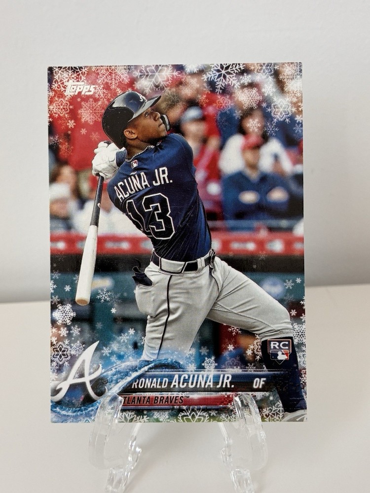 Ronald Acuna Jr 2018 Topps Walmart Holiday Rookie Card #HMW50 Atlanta Braves