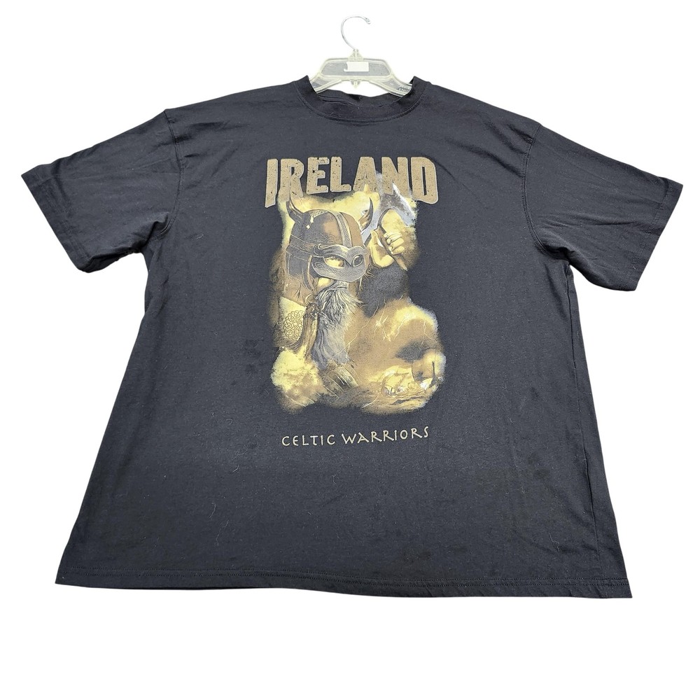 Traditional Craftwear Shirt Mens Large Black Ireland Celtic Warrior Graphic Tee