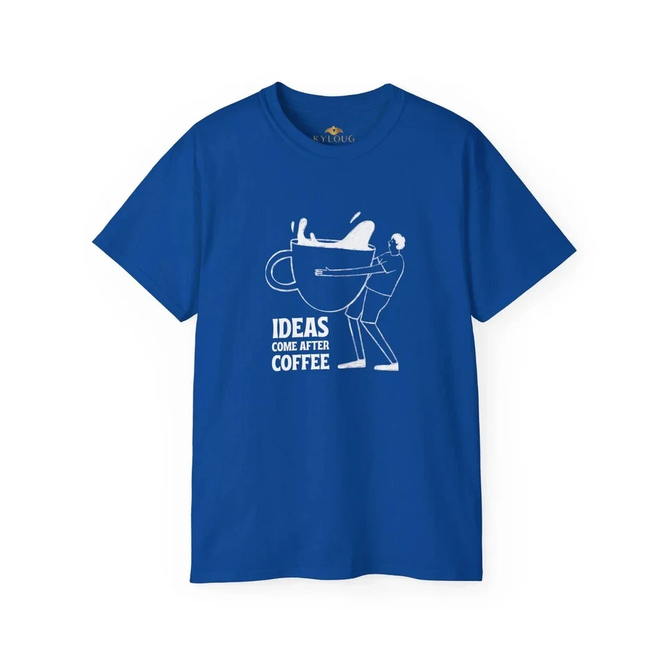 Classic Men's Coffee Lover T-Shirt: Graphic Print, Round Neck, Perfectly Fit