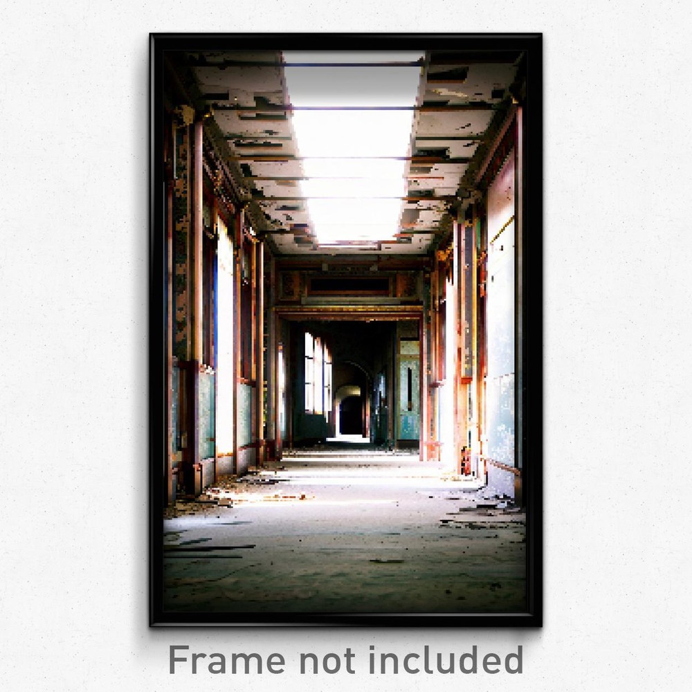 8-Bit Abandoned Thoroughfare Pixel Art Poster - Psychedelic Gamer Print