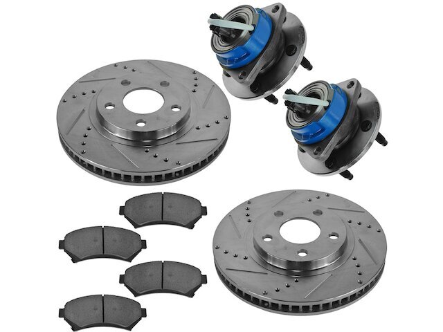 Front Brake Pad and Rotor and Wheel Hub Kit fits Buick Riviera 1997-1999 62RDMS