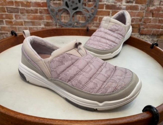 SALE Ryka Snake Quilted Water Resistant Slip-On Shoes Adel Silver Cloud 8