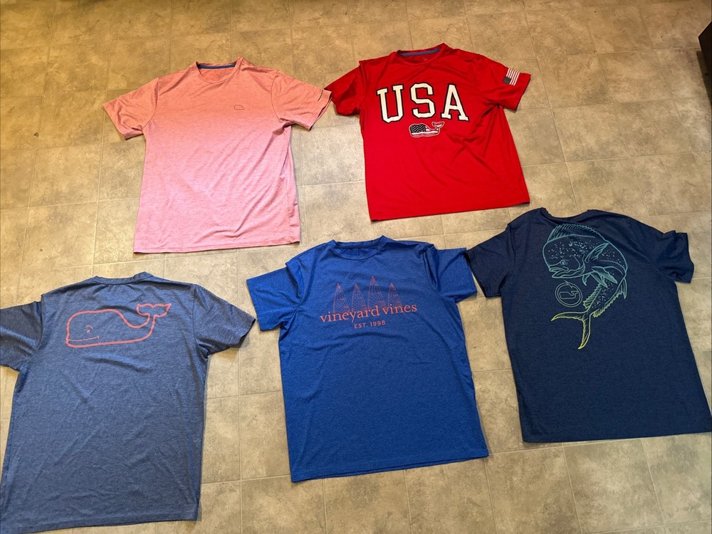 Vineyard Vines Mens Lot Of 5 Tshirts Size Medium