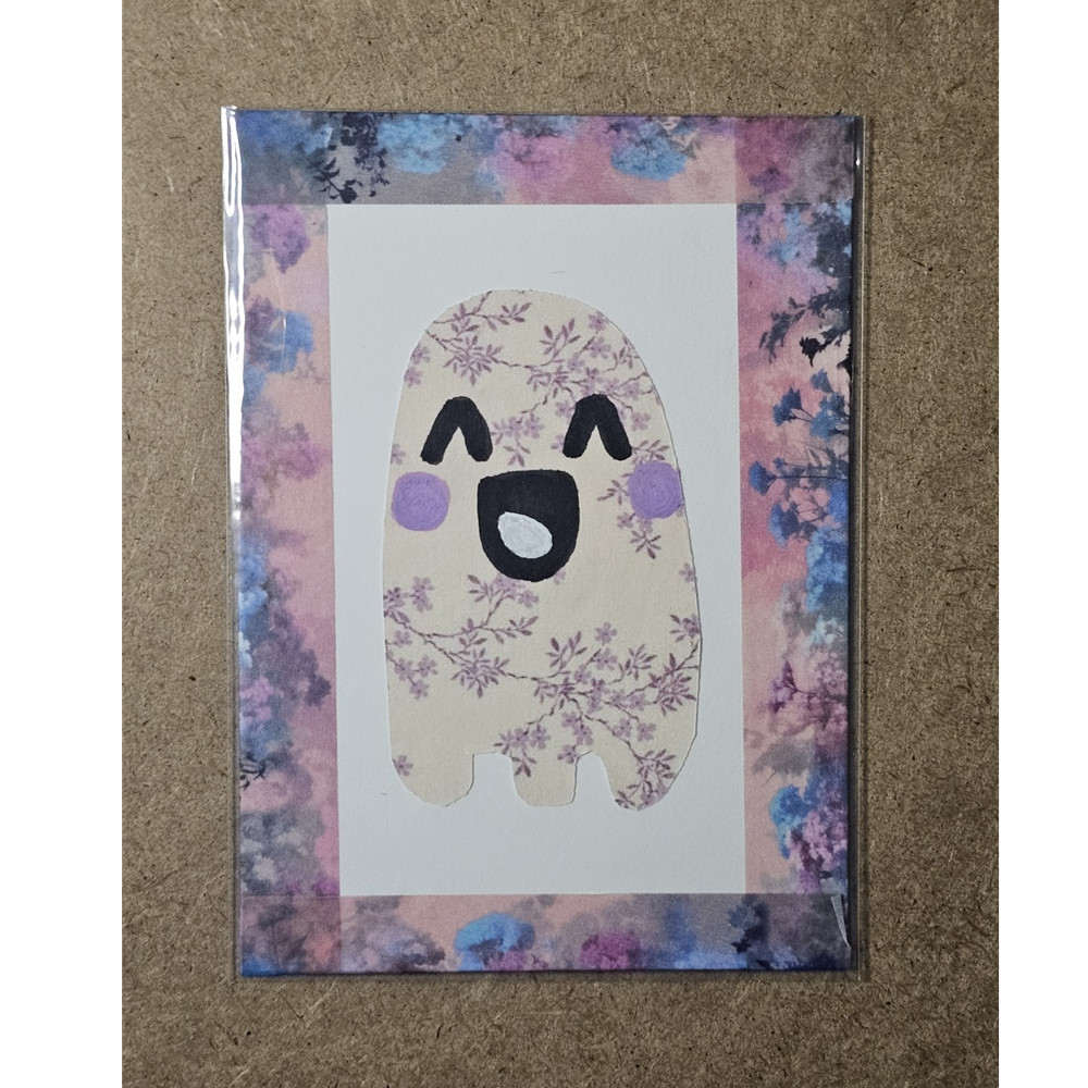 Flower Ghost ACEO | Original Mixed Media Art