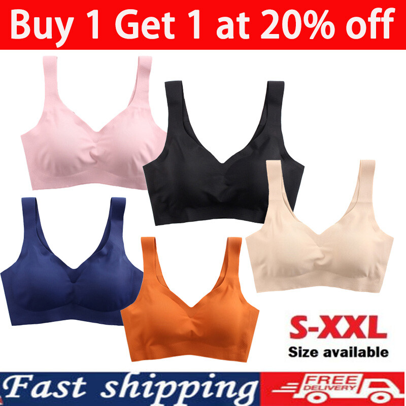 Womens Seamless Comfort Bra Comfy Shapewear Sports Stretch Crop Top Vest Support