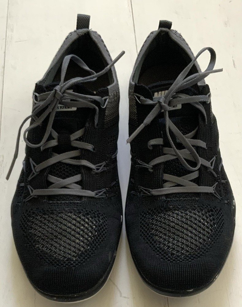 Nike Free Focus Flyknit Women's Running Shoes Black/White Size 8.5