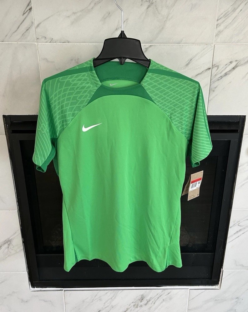 New! Nike Women’s LARGE Dri-Fit Strike Fitted Soccer Shirt DR2278-010 Green, $42