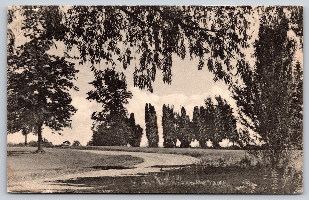Richmond Indiana~The Pines @ Earlham College B&W~Vintage Postcard