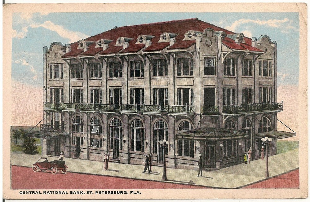Central National Bank in St. Petersburg FL Postcard