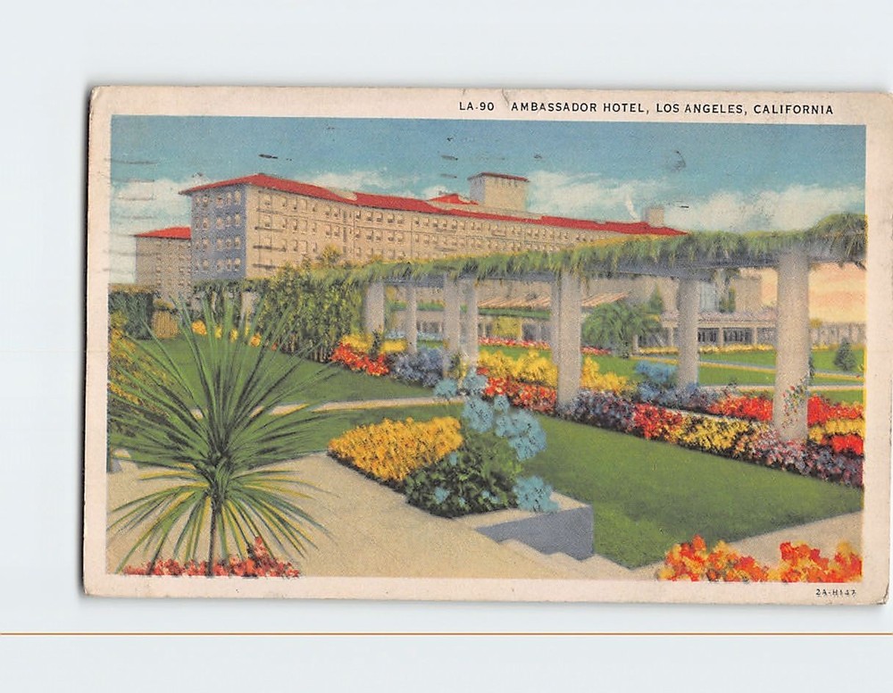 Postcard Ambassador Hotel Los Angeles California USA