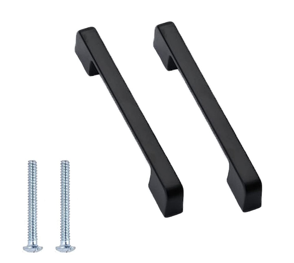 , 4 Pack Black Cabinet Handles, Matte Pull Handle, 5 inch Hole Center Handle ...