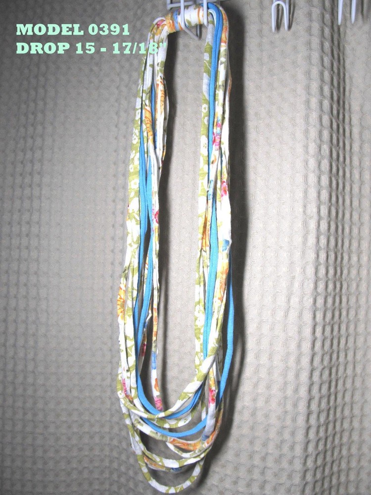 Unique T-Shirt Yarn Infinity Scarf and Fabric Necklace