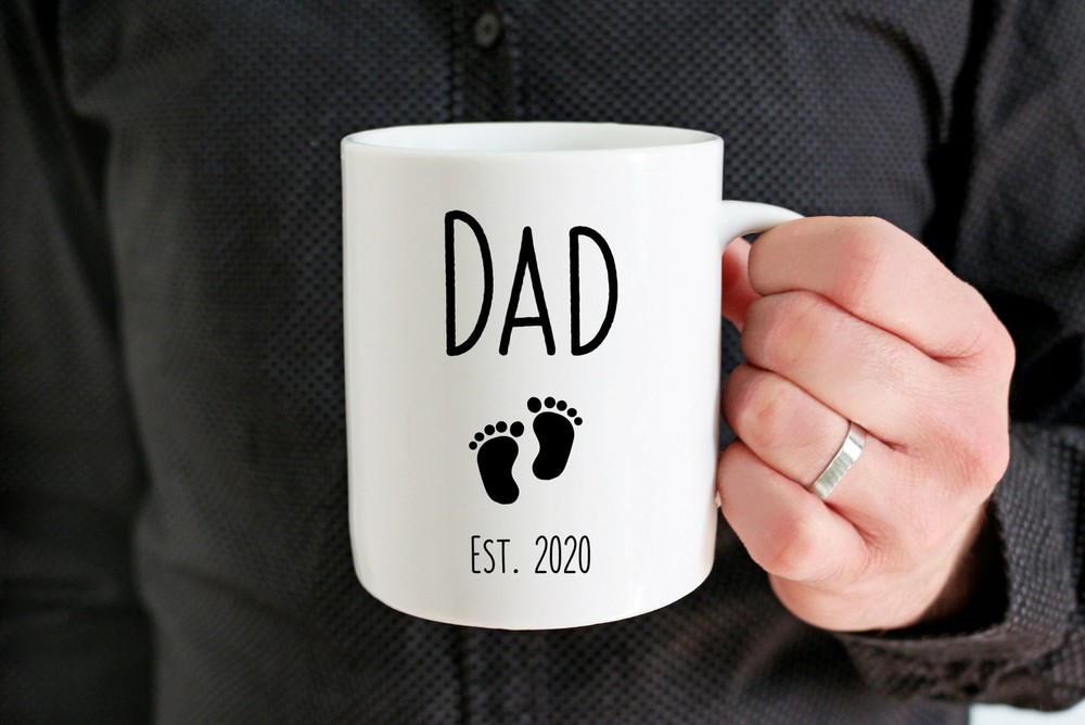Christmas Gifts For New Dad Gift Dad Est 2020 Dad Coffee Mug Gift New Dad Gifts