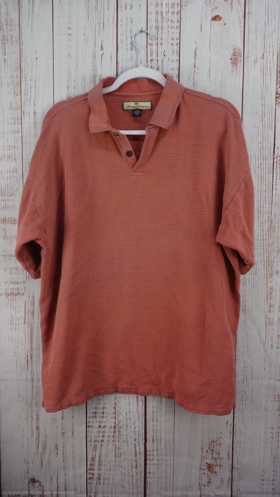 Tommy Bahama Polo Shirt Mens XL Short Sleeve Silk Blend Golf Casual Outdoor