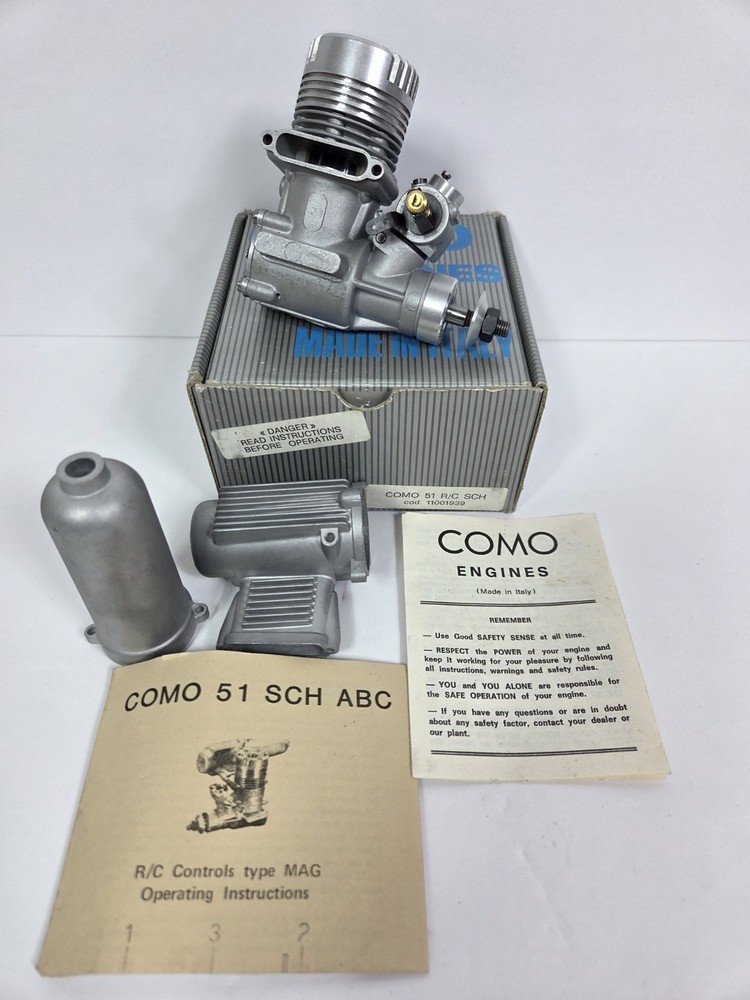 COMO Engine - .51 2 Stroke R/C ABC  Schnuerle Motor -NEW- NOS Made In Italy-READ