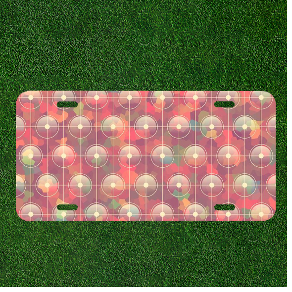 Custom Personalized Car License Plate with Vibrant Abstract Background Design
