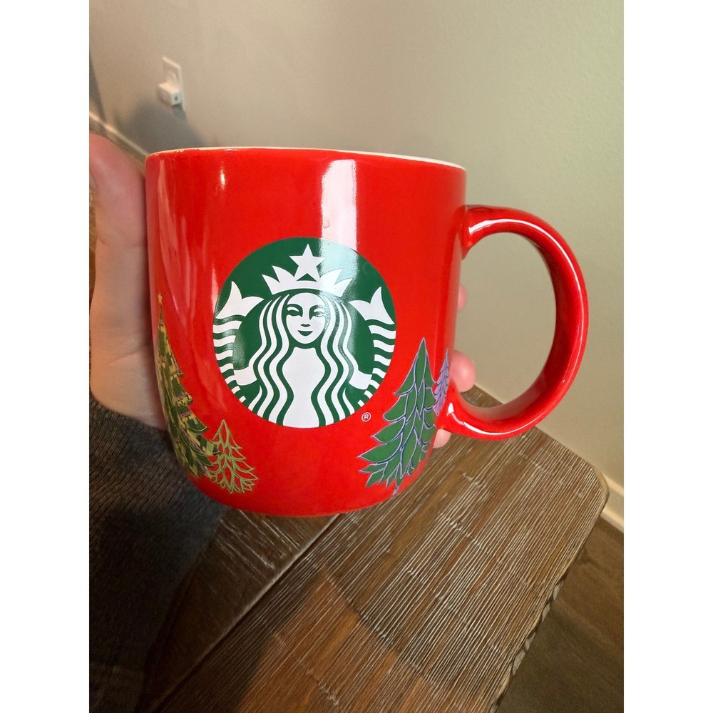 Starbucks 2020 Holiday Red Christmas Tree Siren Coffee Mug 18oz Ceramic Cup