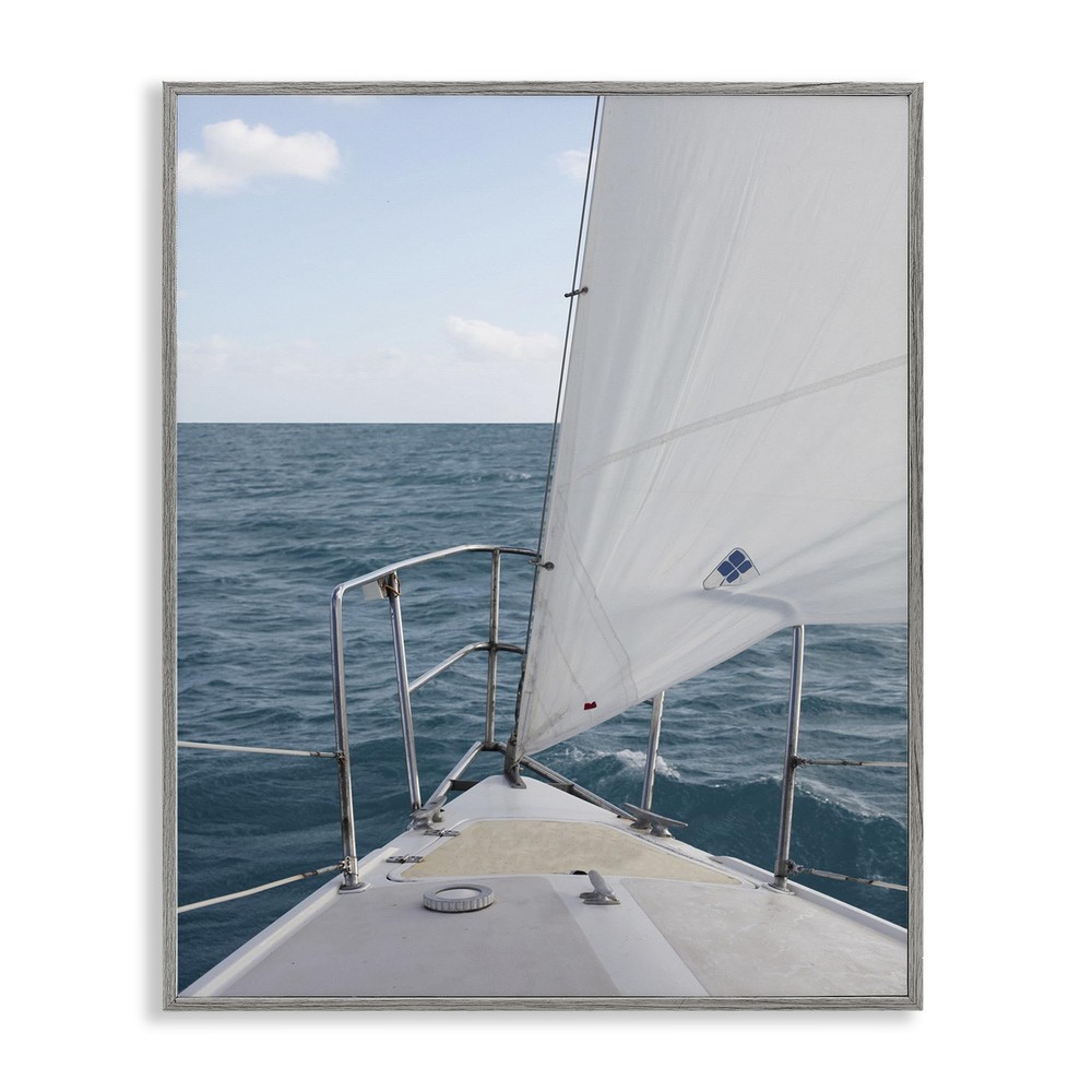 Ship Bow View Framed Giclee Wall Art Design by Susan Bryant, Gray Framed, 11 ...