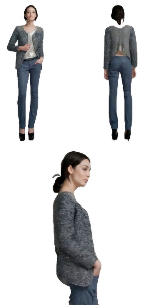Theyskens' Theory Jualdo Metallic Tweed Sweater Jkt Crocheted Open Back 4  S WOW