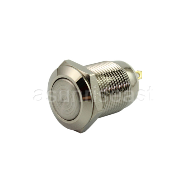 5x12mm Waterproof Anti-Rust Momentary Metal Push Button Switch Flat Top Solder