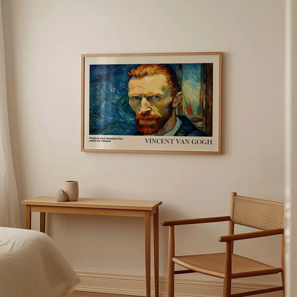 A Red Head Man Face Beautiful Painting Poster Premium Quality Choose your Size