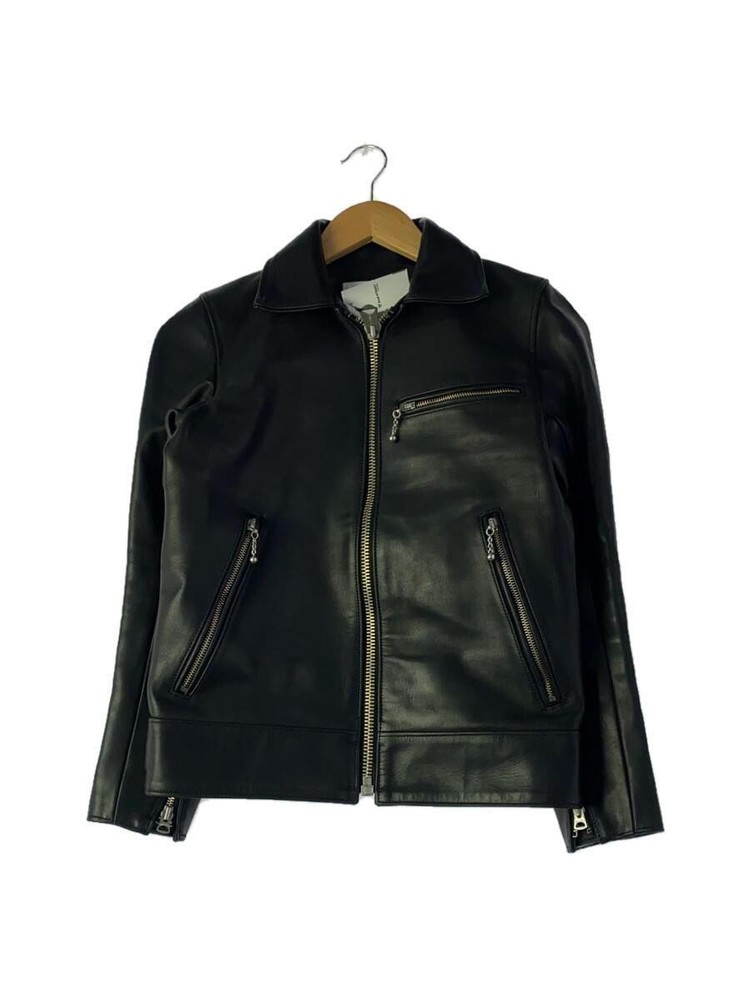 Sunset Bay Coloured Single Rider Leather Jacket in Black 427