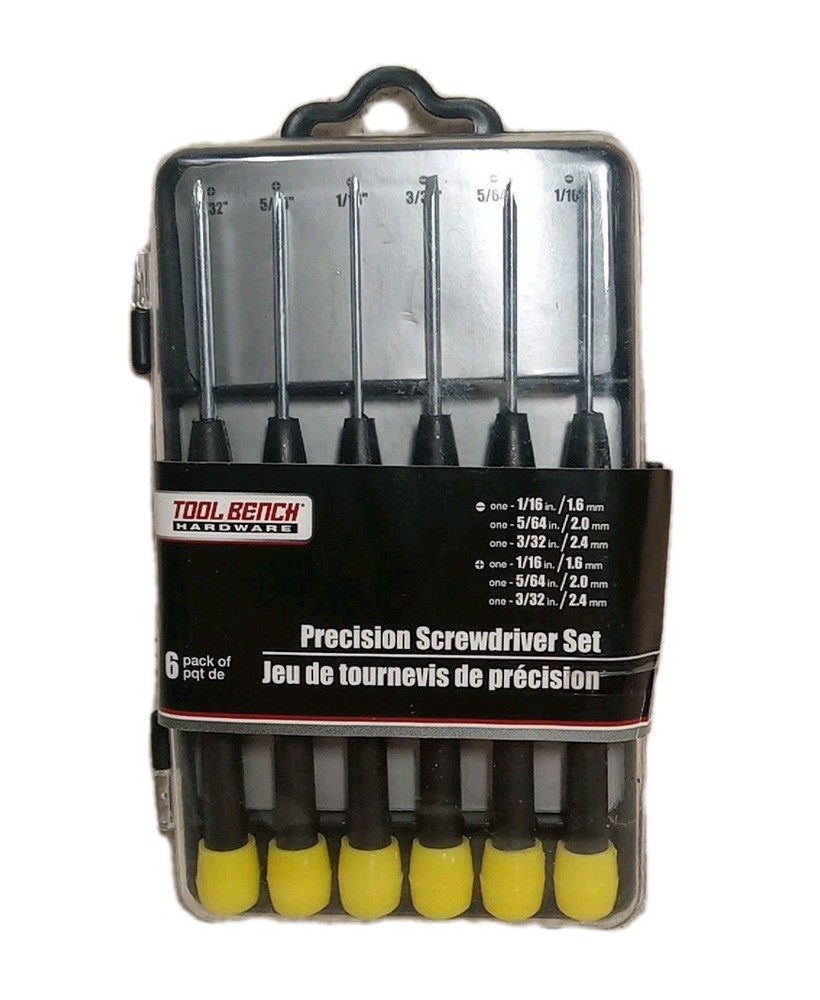 Magnetic Precision Screwdriver Set -New - 3 Phillips - 3 flathead