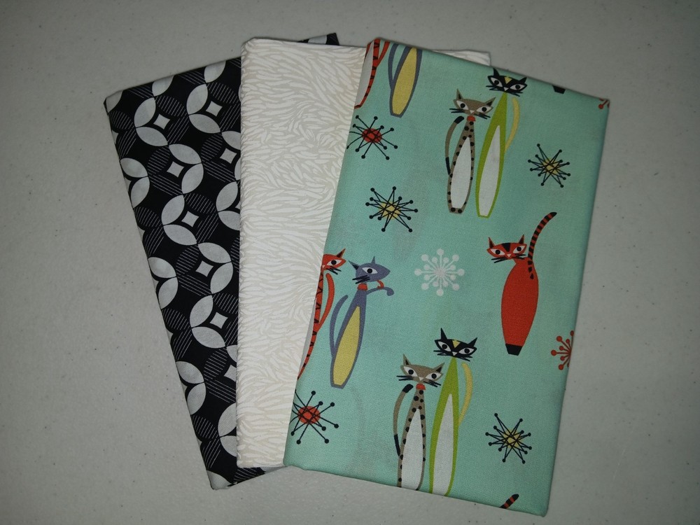 Lot 3 yard Focus Light Dark name brand cotton spring on trend Fabric Cafe look