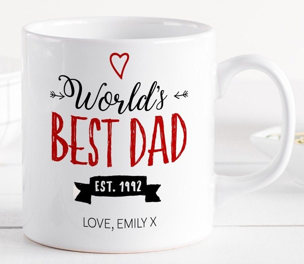 Personalised World's Best Dad Mug Father's Day Gift Gift For New Dad Daughter