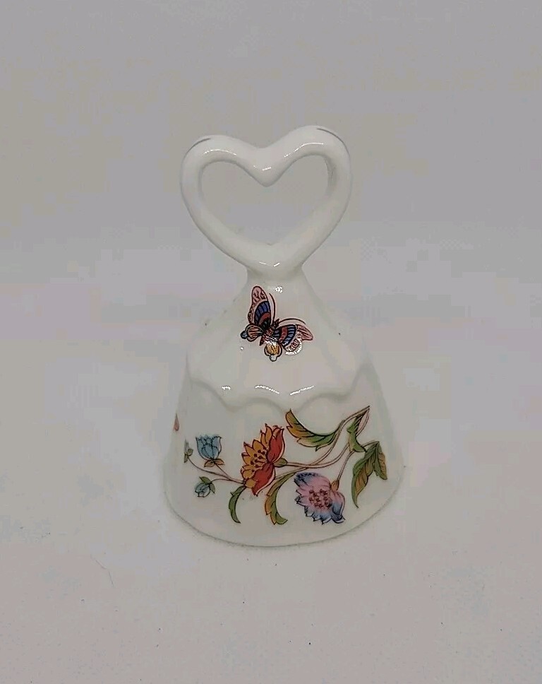 Ardalt Bone China Artware Korea Bell Heart Handle, Butterfly, Flowers VTG