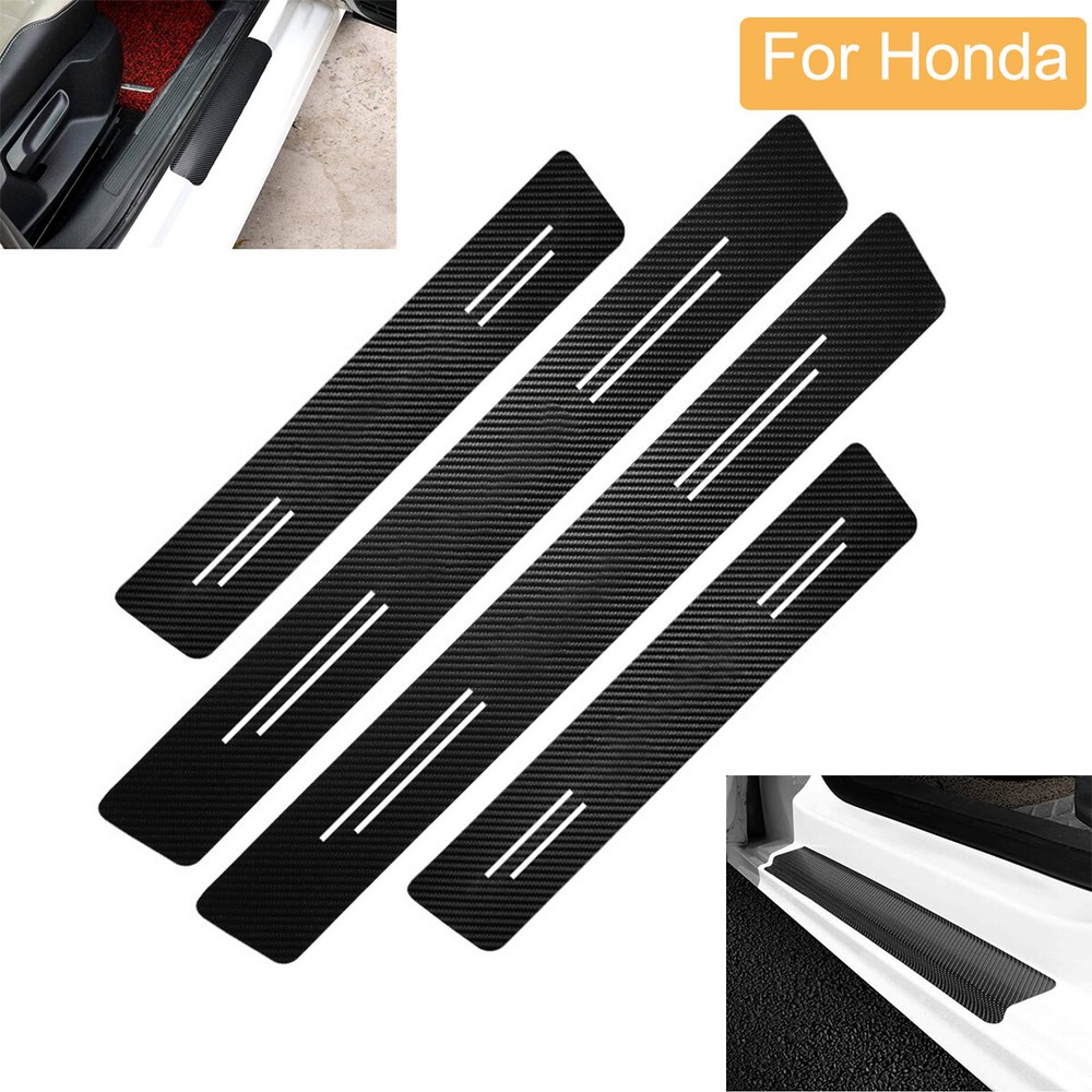 4Pcs For Honda Accessories Car Door Sill Plate Protector Scuff Entry Guard Cover