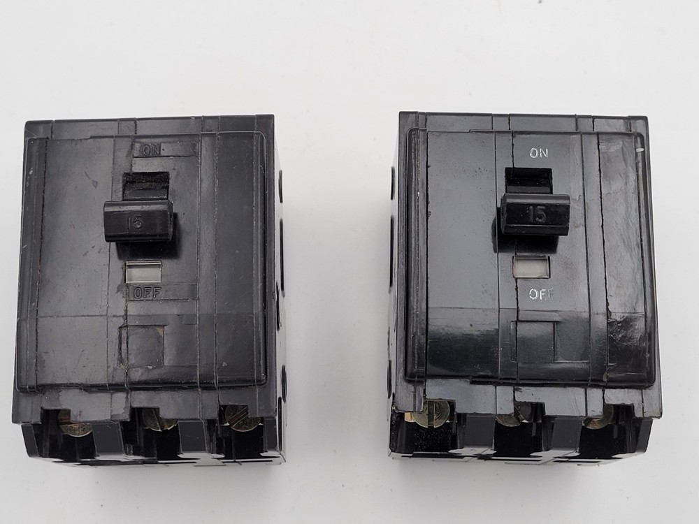 Square D QO315 15 A 3-Pole 240 V Plug On Circuit Breaker Type QO USED