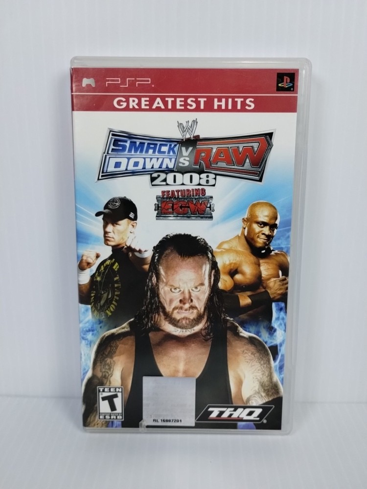 WWE SmackDown vs. Raw 2008 - Sony PSP - No Manual - Tested - Free Shipping