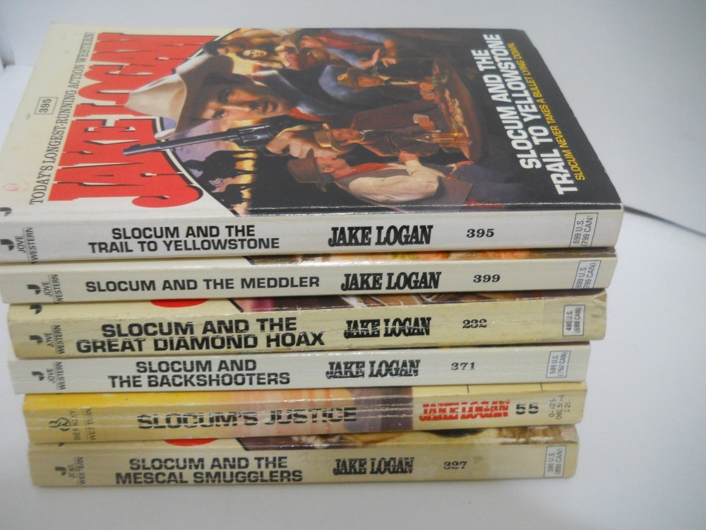 Lot of 6 paperbacks by Jake Logan Slocum Series ~ no duds~ Fast Shipping