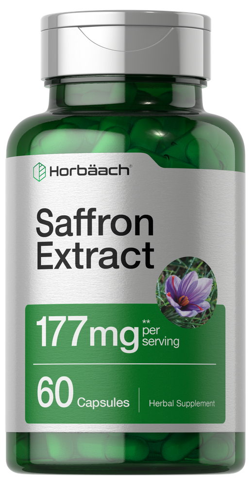 Saffron Extract Capsules | 177mg | 60 Count | Non-GMO, Gluten Free | by Horbaach