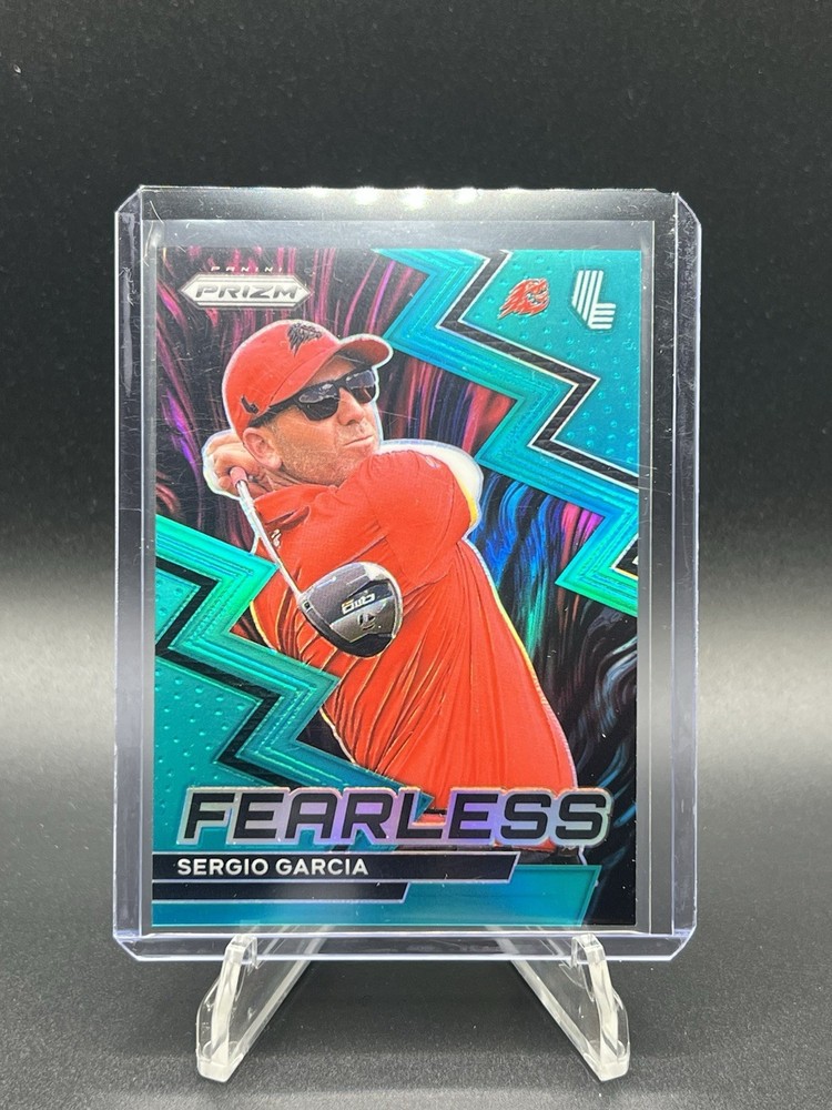 Sergio Garcia 2024 Panini Prizm LIV Golf Teal #/199 Fearless Fireballs GC #13